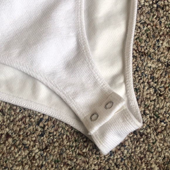 F21 Ribbed Lace Up Bodysuit - Picture 2 of 5